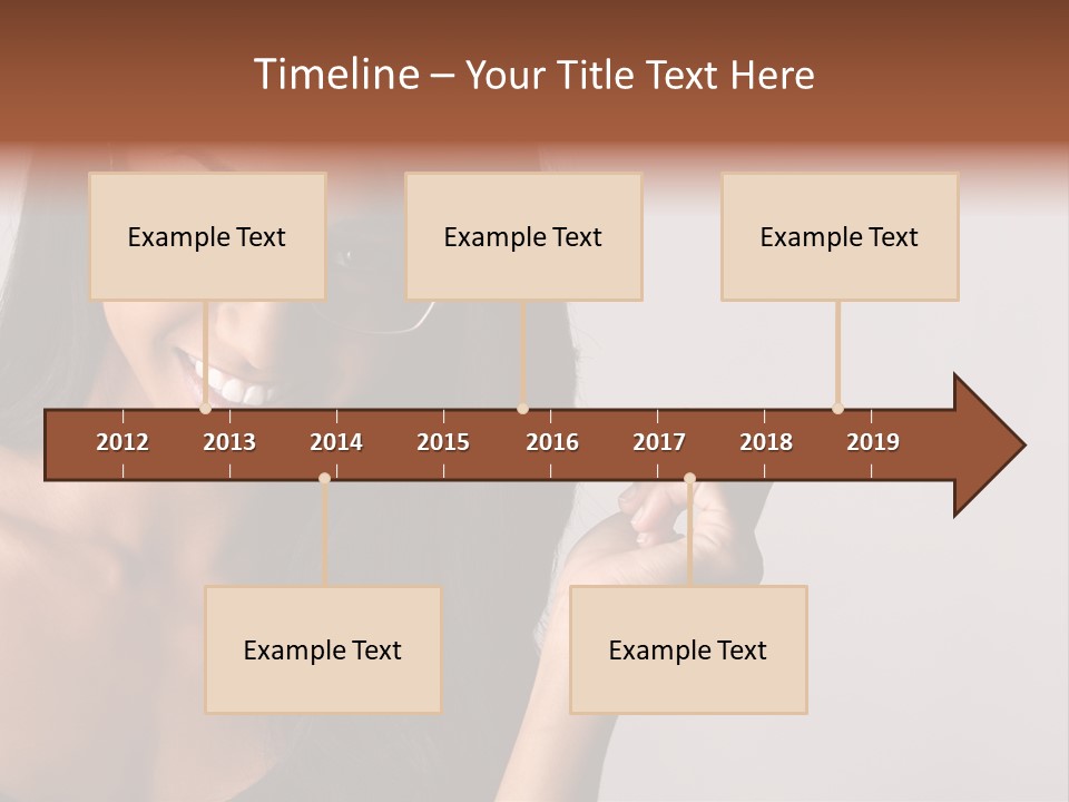 Beautiful African-American Woman With Glasses Smiling. PowerPoint Template
