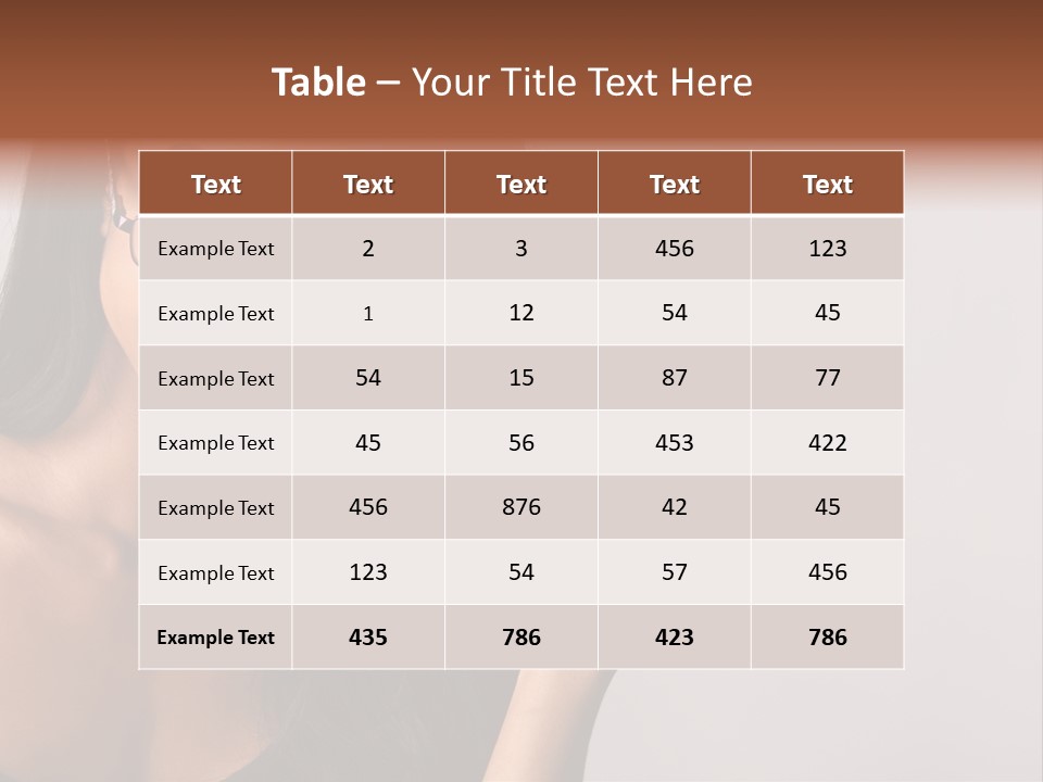 Beautiful African-American Woman With Glasses Smiling. PowerPoint Template