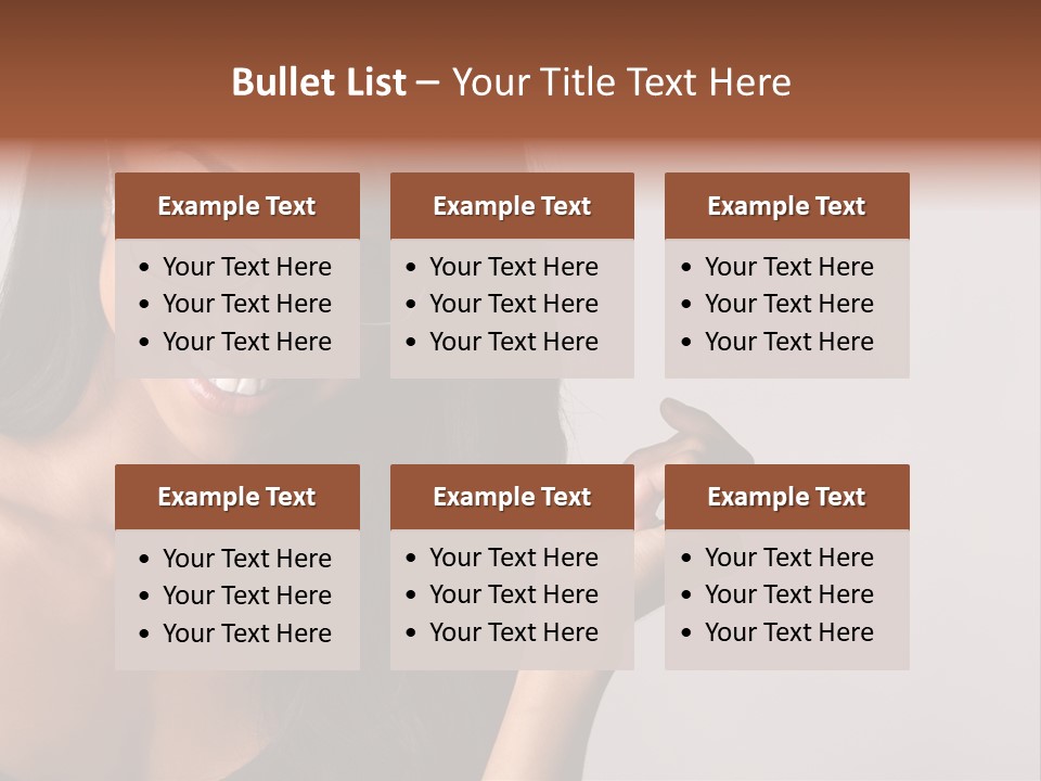 Beautiful African-American Woman With Glasses Smiling. PowerPoint Template