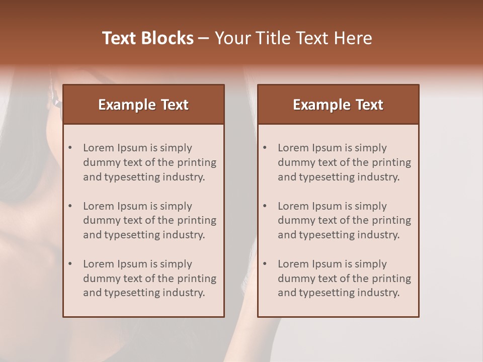 Beautiful African-American Woman With Glasses Smiling. PowerPoint Template