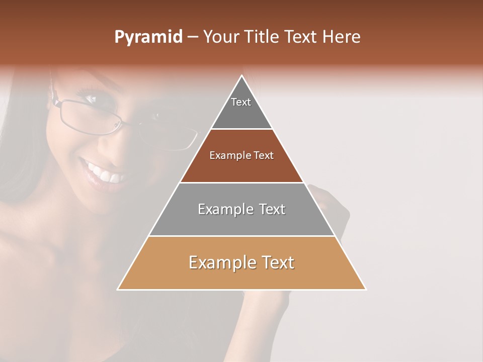 Beautiful African-American Woman With Glasses Smiling. PowerPoint Template