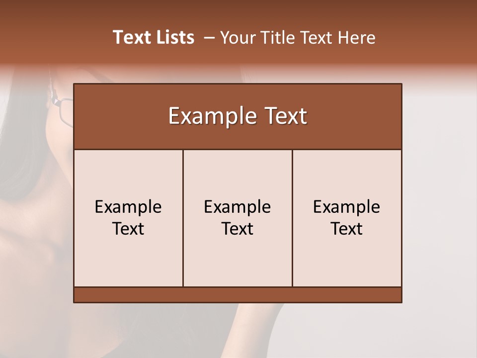 Beautiful African-American Woman With Glasses Smiling. PowerPoint Template