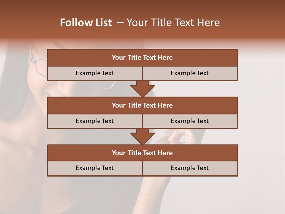 Beautiful African-American Woman With Glasses Smiling. PowerPoint Template