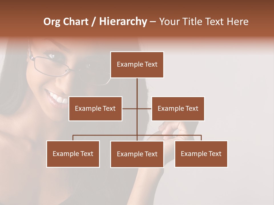 Beautiful African-American Woman With Glasses Smiling. PowerPoint Template