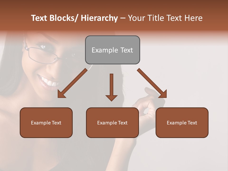 Beautiful African-American Woman With Glasses Smiling. PowerPoint Template