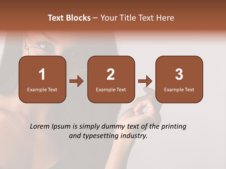 Beautiful African-American Woman With Glasses Smiling. PowerPoint Template