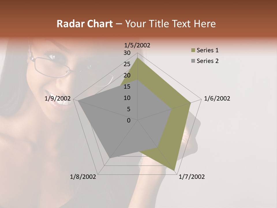 Beautiful African-American Woman With Glasses Smiling. PowerPoint Template