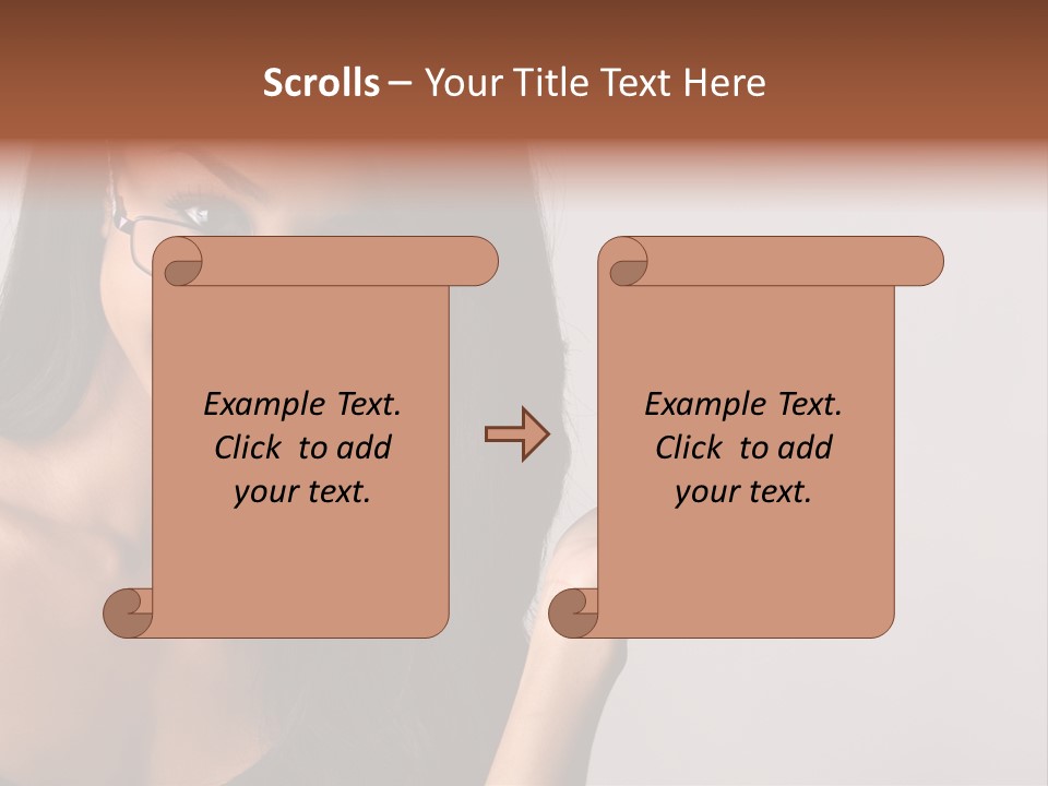 Beautiful African-American Woman With Glasses Smiling. PowerPoint Template