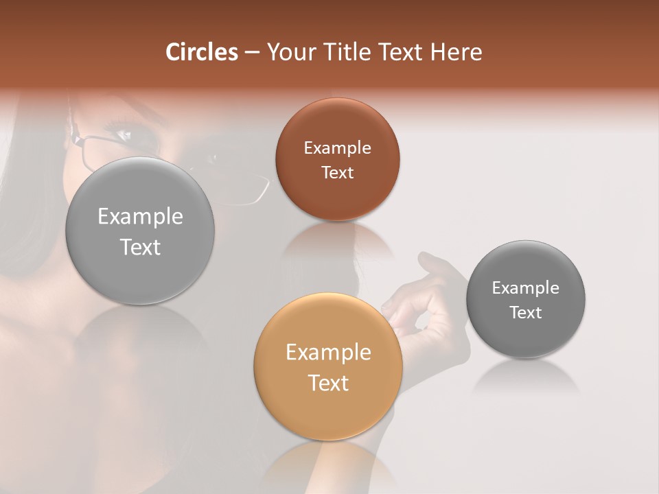 Beautiful African-American Woman With Glasses Smiling. PowerPoint Template