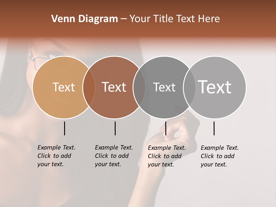 Beautiful African-American Woman With Glasses Smiling. PowerPoint Template