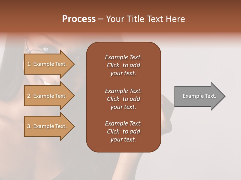 Beautiful African-American Woman With Glasses Smiling. PowerPoint Template