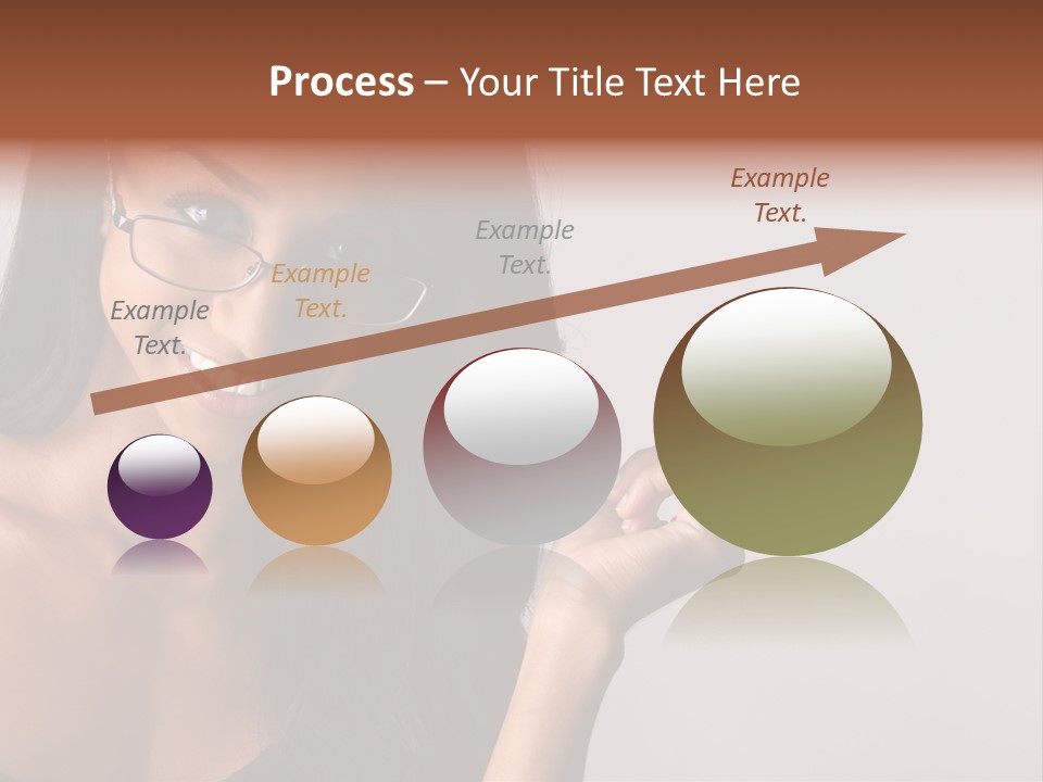 Beautiful African-American Woman With Glasses Smiling. PowerPoint Template