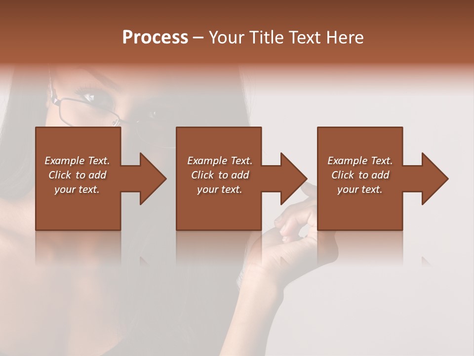 Beautiful African-American Woman With Glasses Smiling. PowerPoint Template