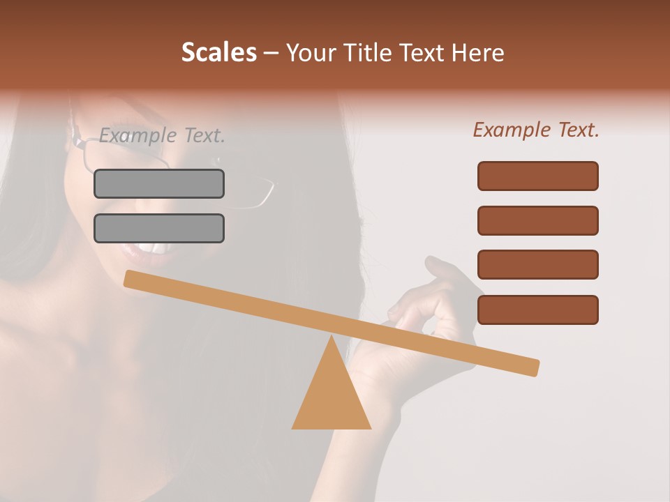 Beautiful African-American Woman With Glasses Smiling. PowerPoint Template