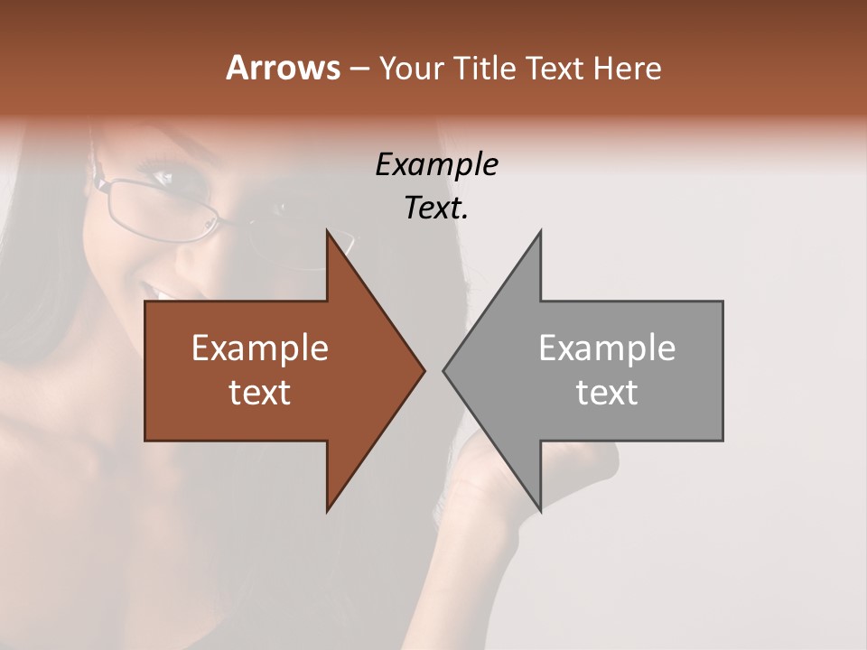 Beautiful African-American Woman With Glasses Smiling. PowerPoint Template