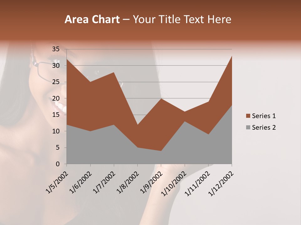 Beautiful African-American Woman With Glasses Smiling. PowerPoint Template