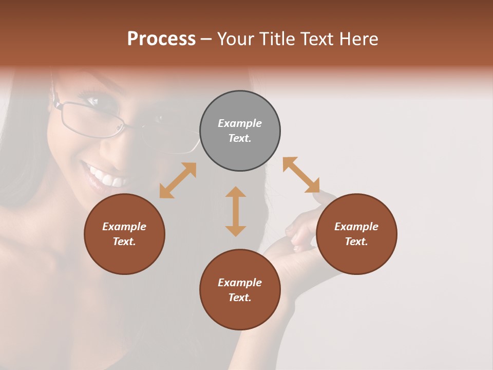 Beautiful African-American Woman With Glasses Smiling. PowerPoint Template