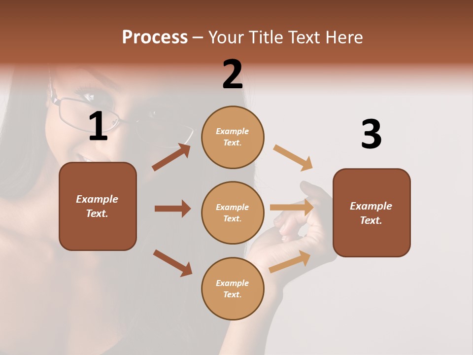 Beautiful African-American Woman With Glasses Smiling. PowerPoint Template