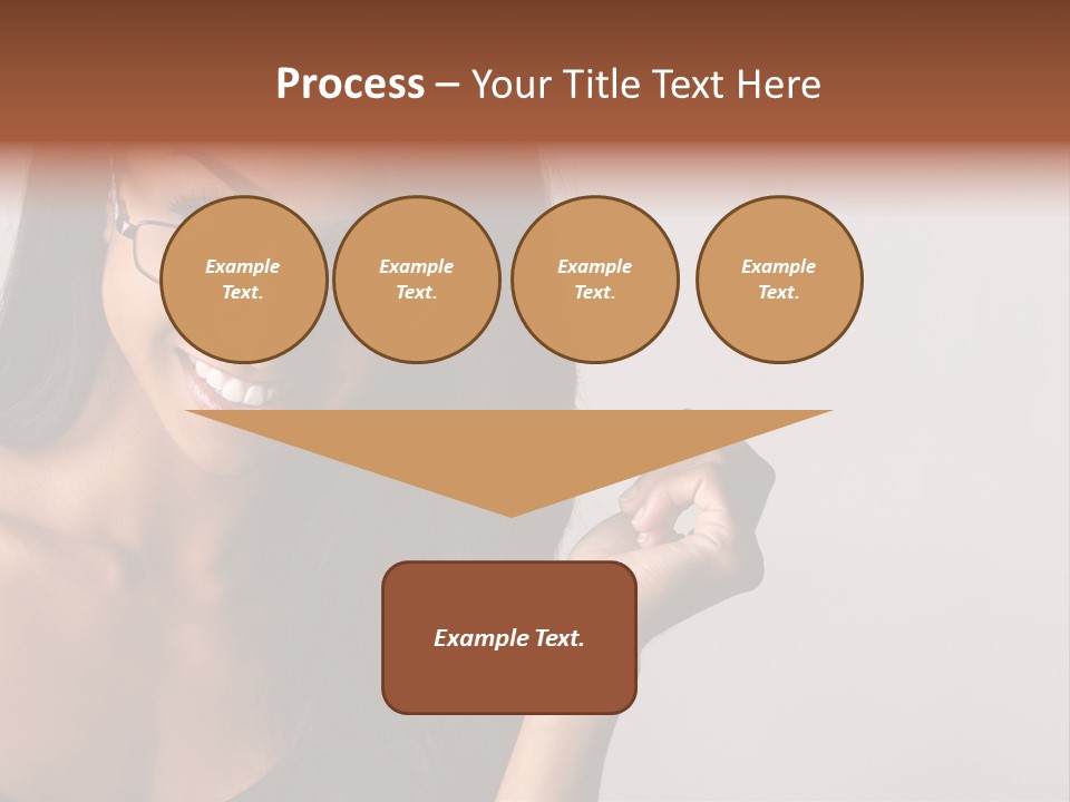 Beautiful African-American Woman With Glasses Smiling. PowerPoint Template