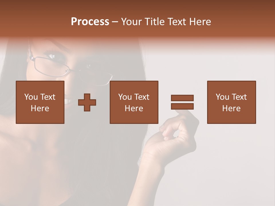 Beautiful African-American Woman With Glasses Smiling. PowerPoint Template