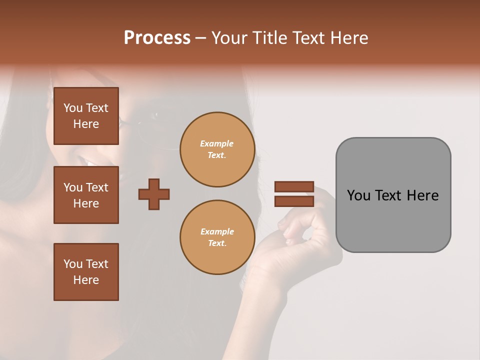 Beautiful African-American Woman With Glasses Smiling. PowerPoint Template