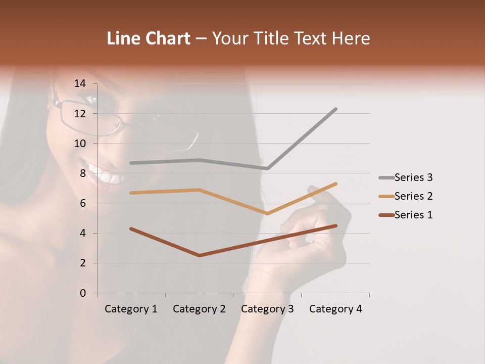 Beautiful African-American Woman With Glasses Smiling. PowerPoint Template