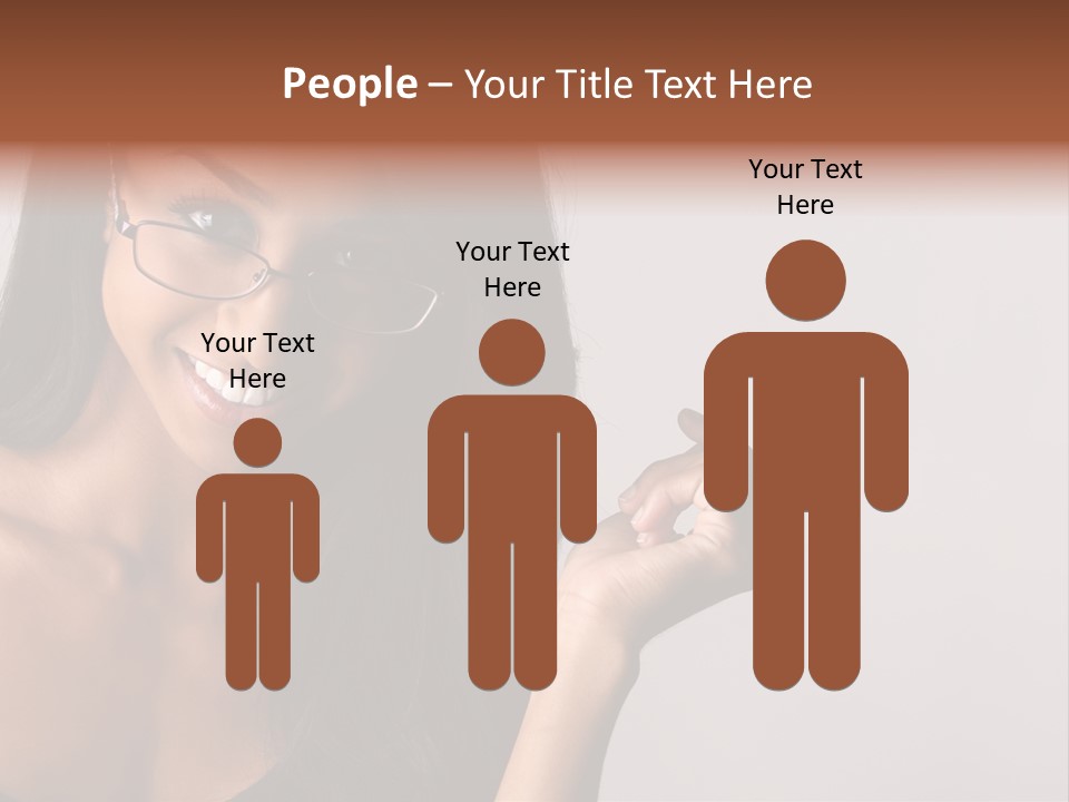 Beautiful African-American Woman With Glasses Smiling. PowerPoint Template
