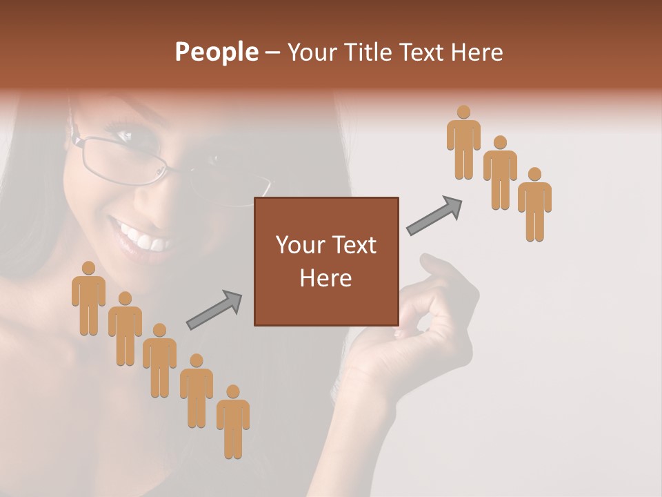 Beautiful African-American Woman With Glasses Smiling. PowerPoint Template