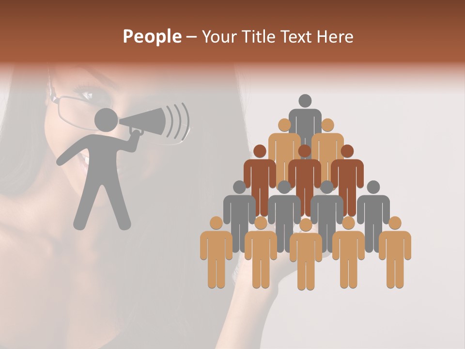 Beautiful African-American Woman With Glasses Smiling. PowerPoint Template