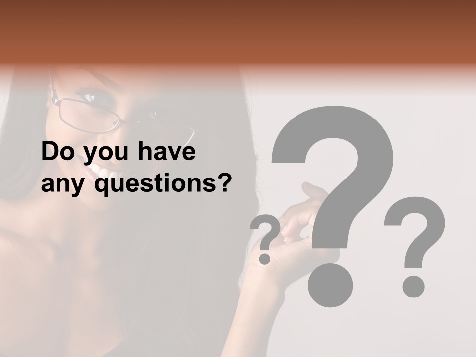 Beautiful African-American Woman With Glasses Smiling. PowerPoint Template