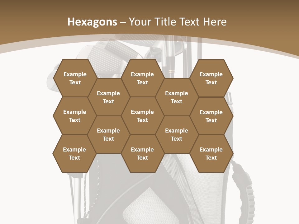 Golf Equipment In Bag Isolated On White PowerPoint Template