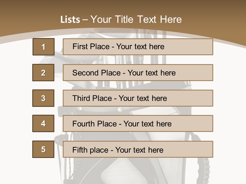 Golf Equipment In Bag Isolated On White PowerPoint Template