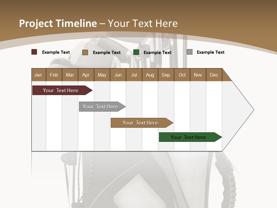 Golf Equipment In Bag Isolated On White PowerPoint Template