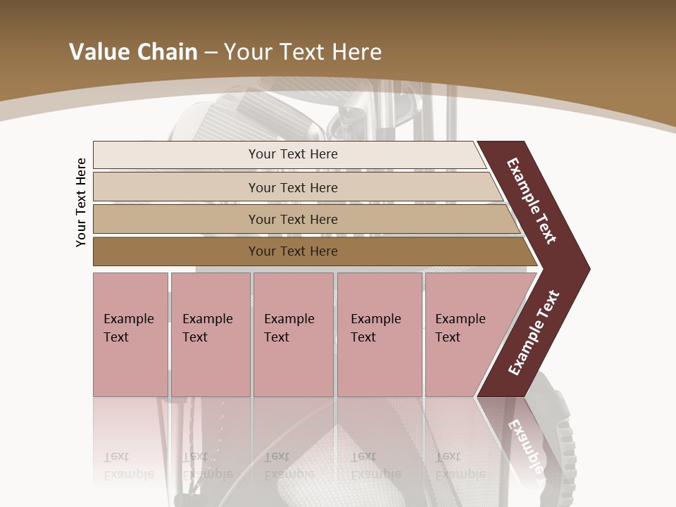 Golf Equipment In Bag Isolated On White PowerPoint Template