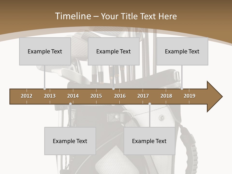 Golf Equipment In Bag Isolated On White PowerPoint Template