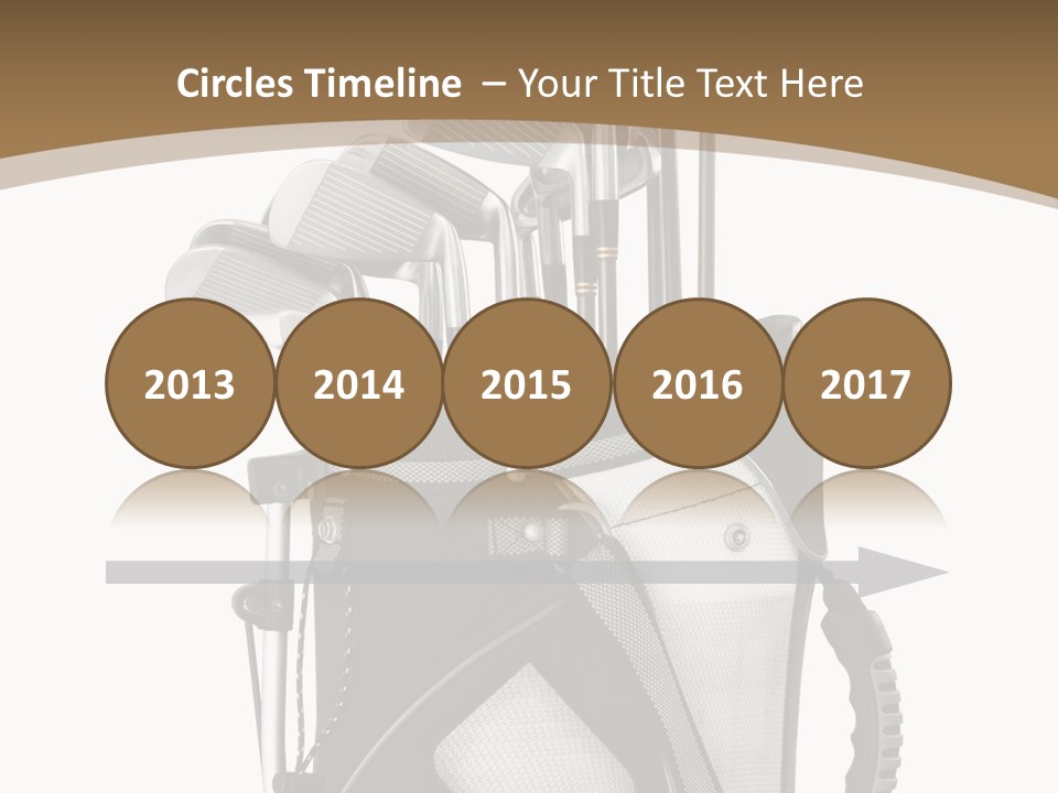 Golf Equipment In Bag Isolated On White PowerPoint Template