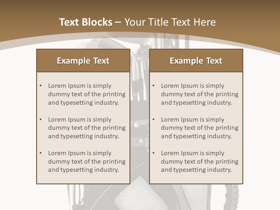 Golf Equipment In Bag Isolated On White PowerPoint Template