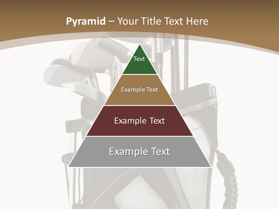 Golf Equipment In Bag Isolated On White PowerPoint Template