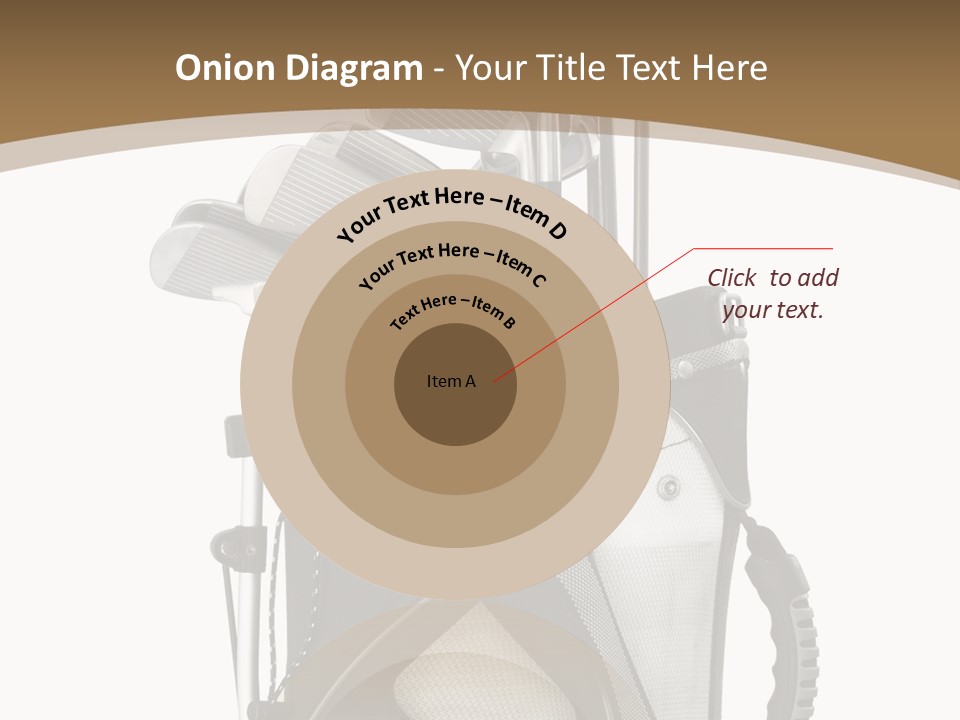 Golf Equipment In Bag Isolated On White PowerPoint Template