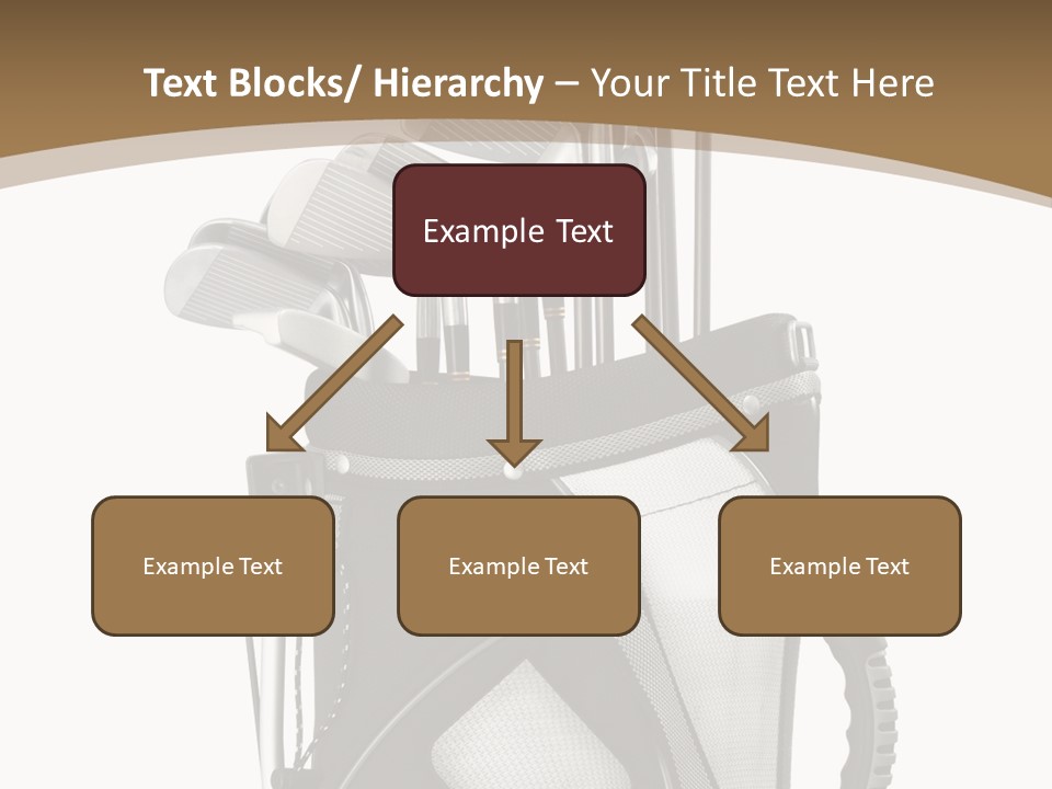 Golf Equipment In Bag Isolated On White PowerPoint Template