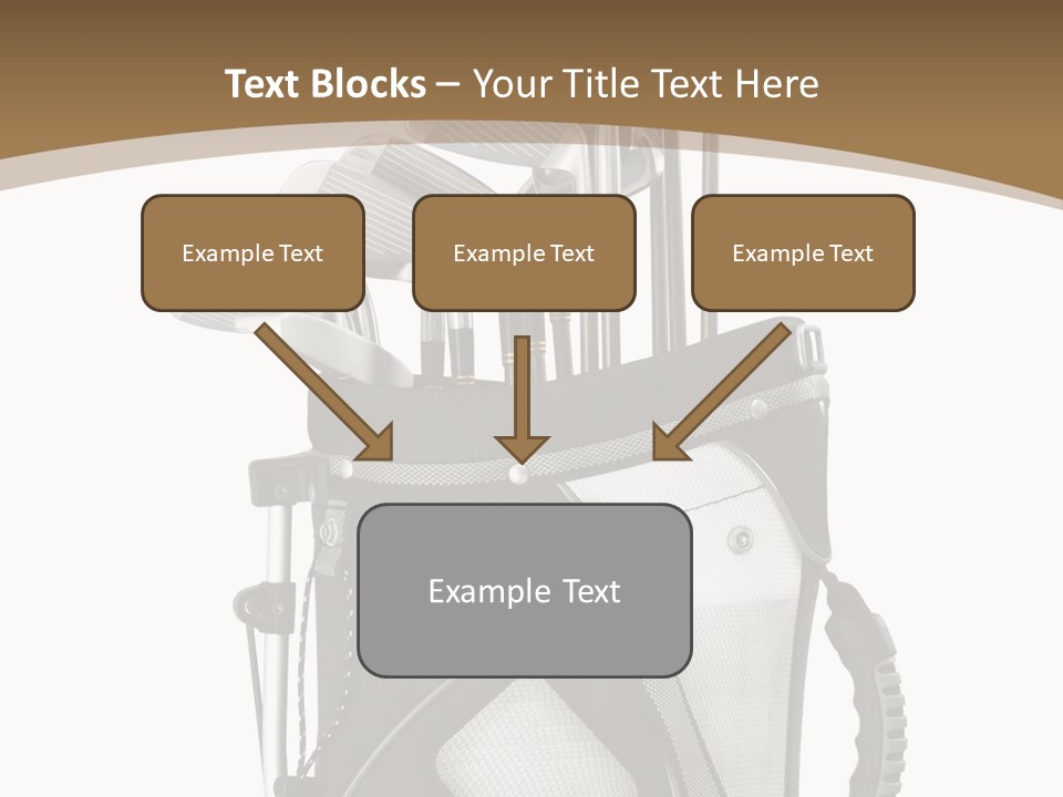 Golf Equipment In Bag Isolated On White PowerPoint Template