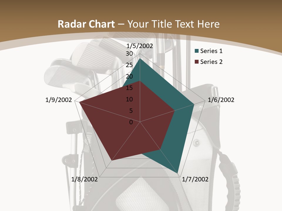 Golf Equipment In Bag Isolated On White PowerPoint Template