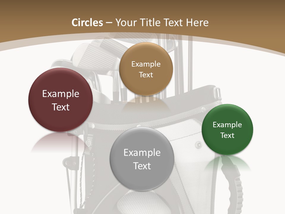 Golf Equipment In Bag Isolated On White PowerPoint Template