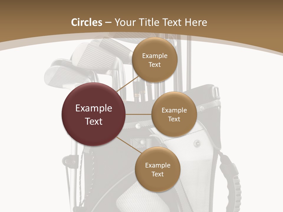 Golf Equipment In Bag Isolated On White PowerPoint Template