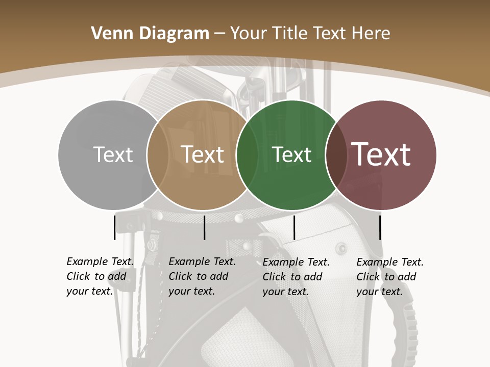 Golf Equipment In Bag Isolated On White PowerPoint Template