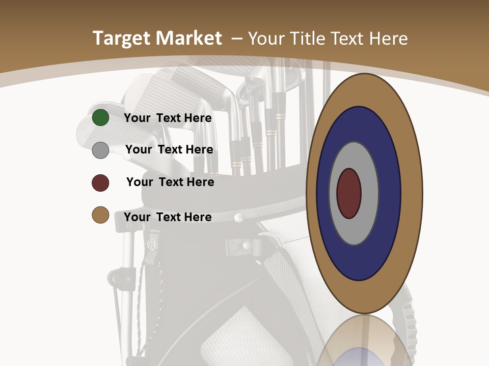 Golf Equipment In Bag Isolated On White PowerPoint Template