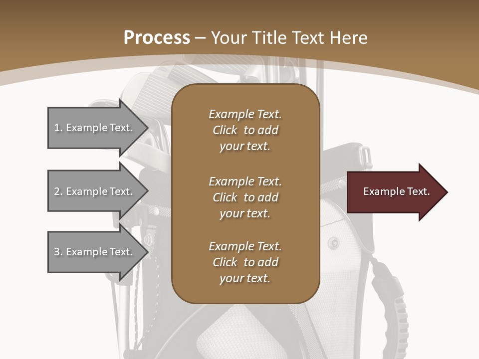 Golf Equipment In Bag Isolated On White PowerPoint Template