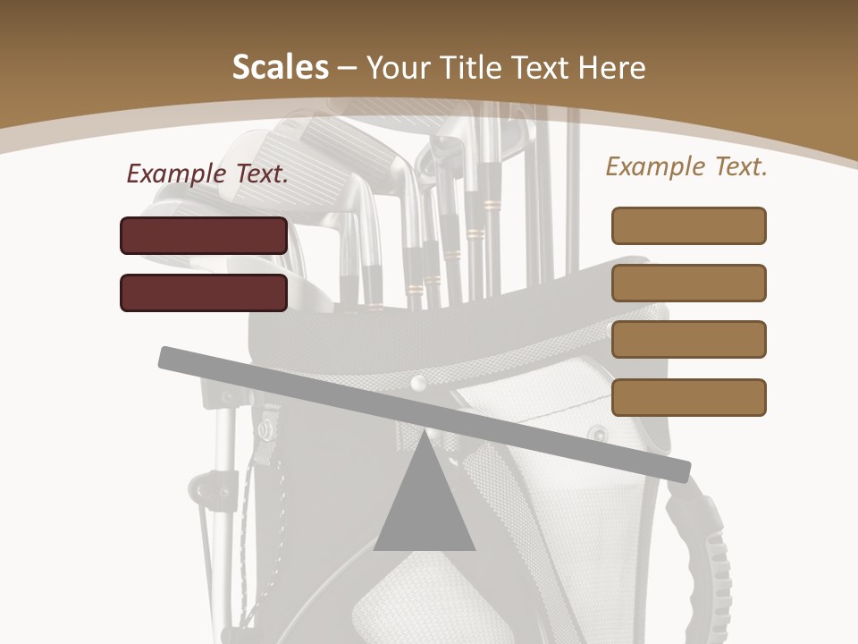 Golf Equipment In Bag Isolated On White PowerPoint Template