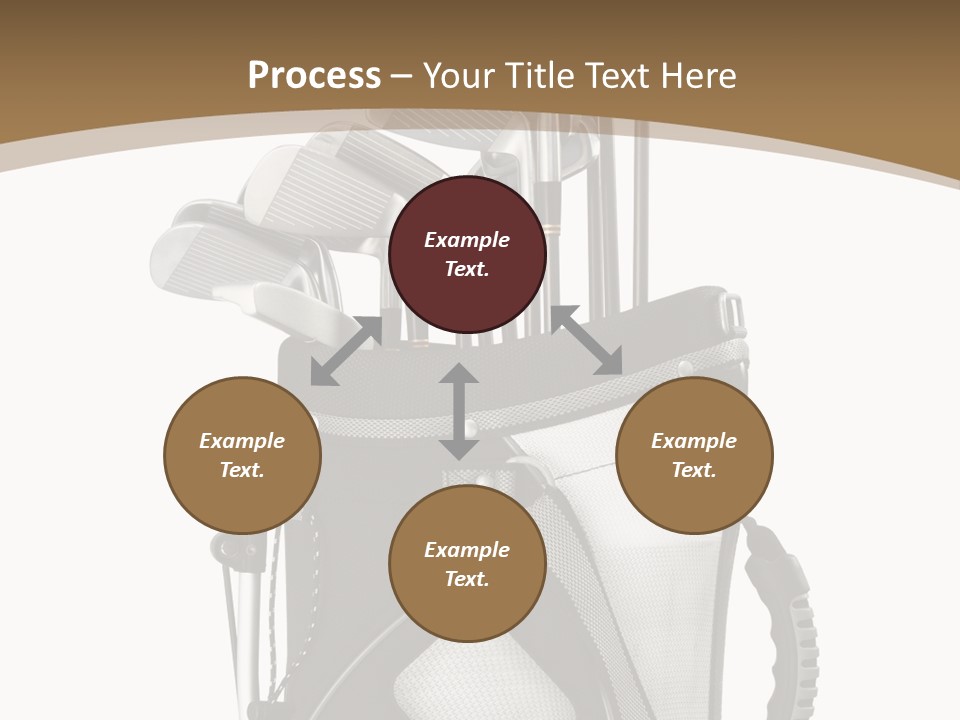 Golf Equipment In Bag Isolated On White PowerPoint Template