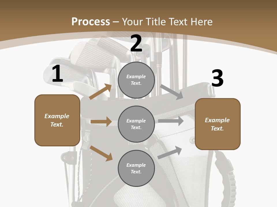 Golf Equipment In Bag Isolated On White PowerPoint Template
